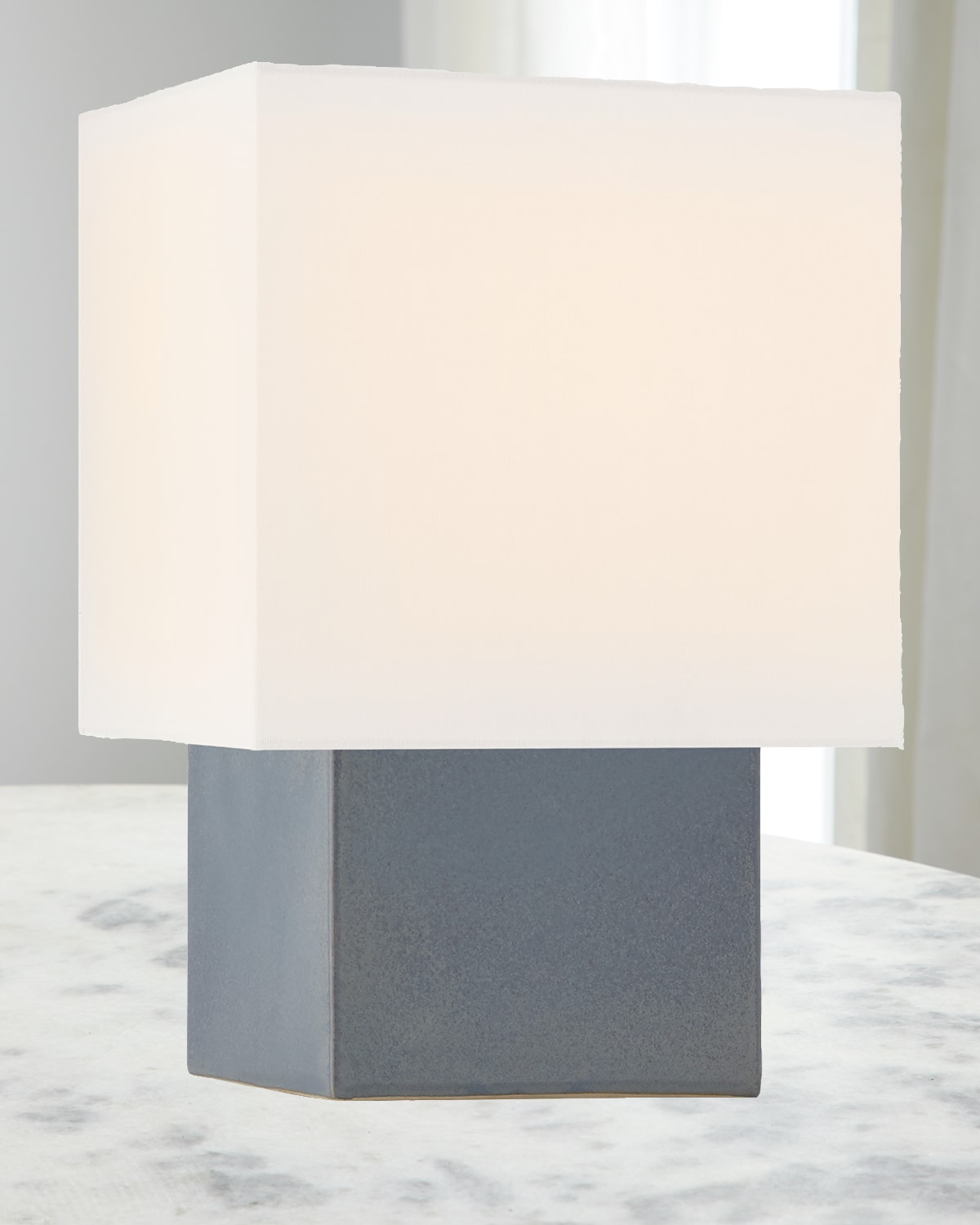 Visual Comfort Signature Pari Small Square Table Lamp By Kelly Wearstler In Blue