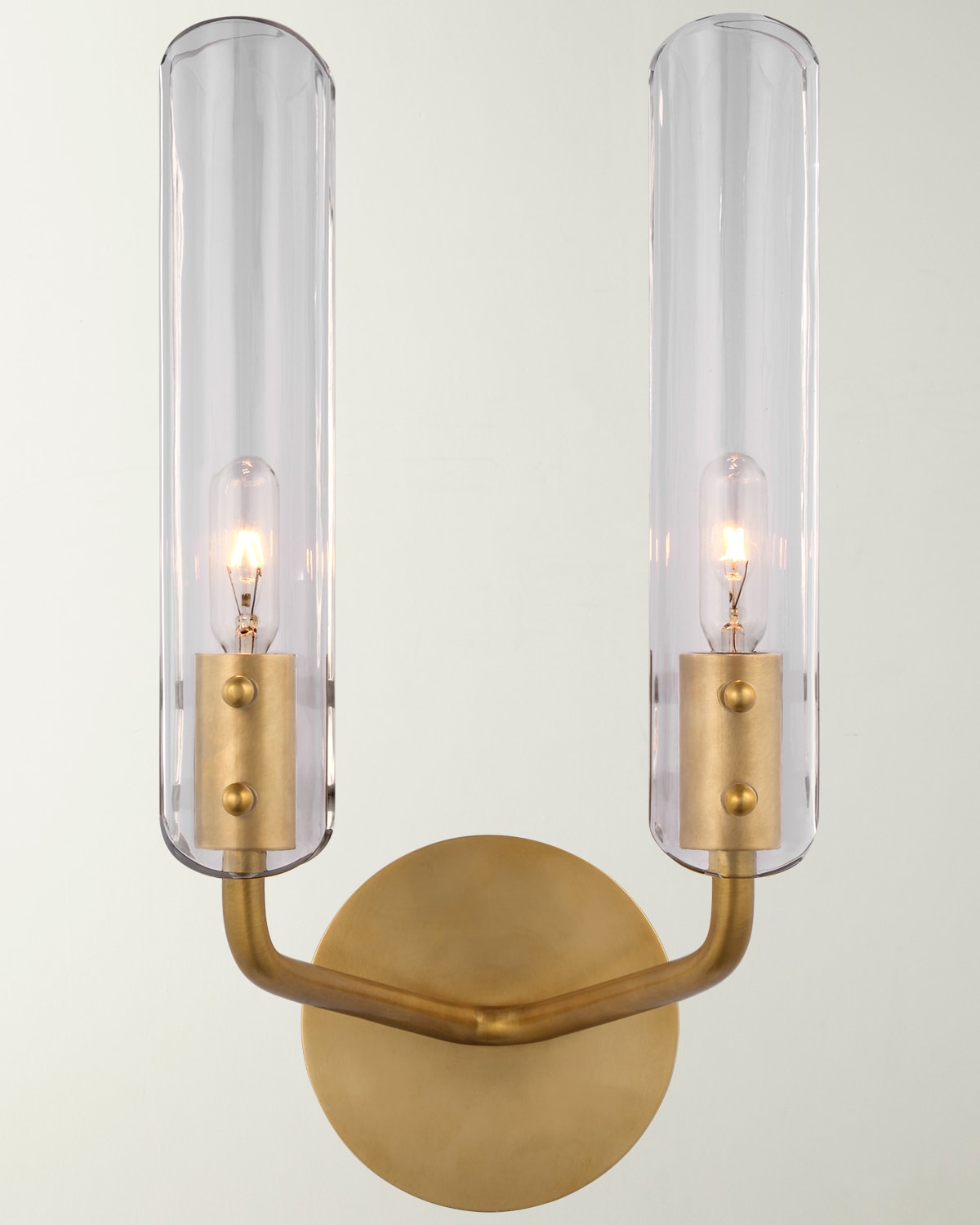 Shop Visual Comfort Signature Casoria 14" Double Sconce By Aerin In Antique Brass