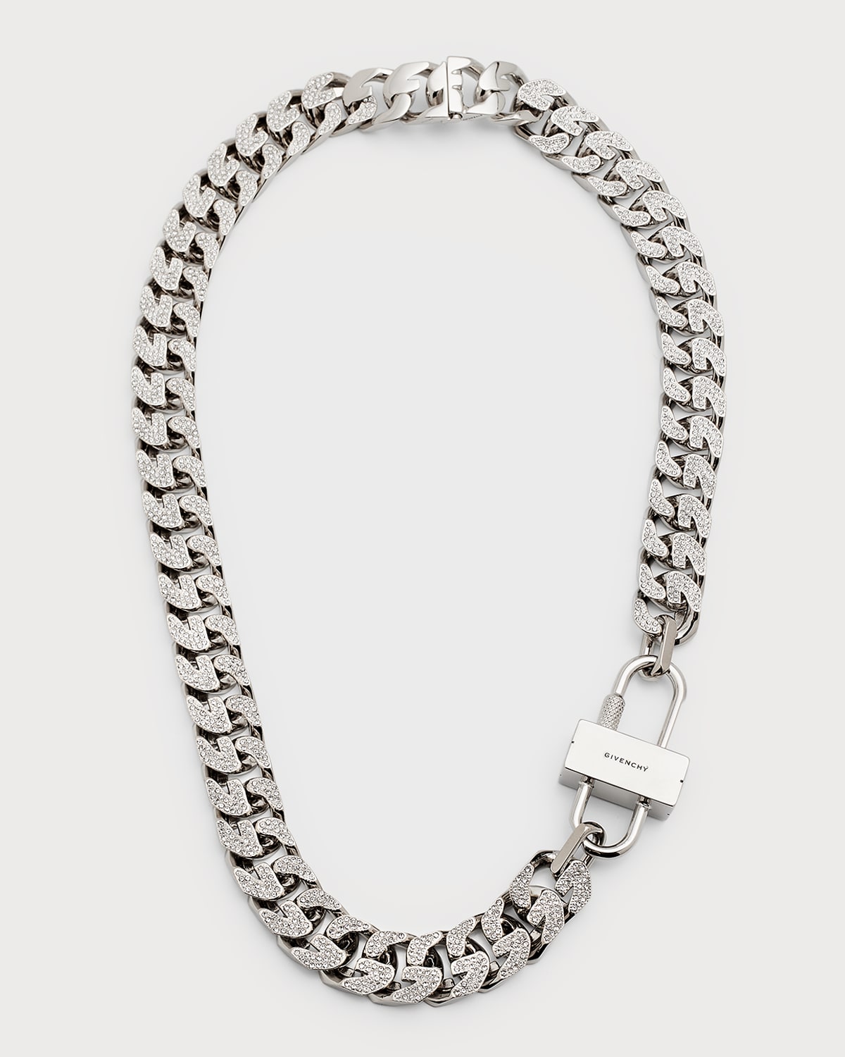 Men's G-Chain Crystal Pave Chain Necklace