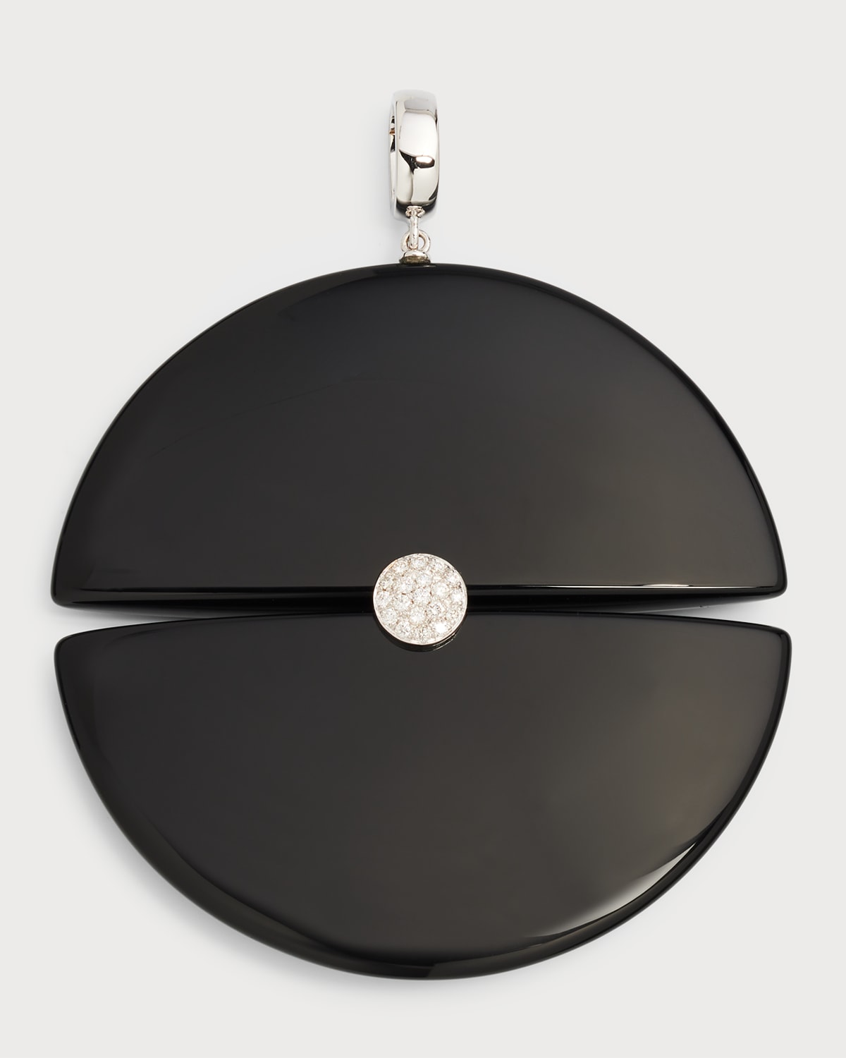 Sanalitro 18K White Gold Universe Pendant with Black Onyx and Diamonds