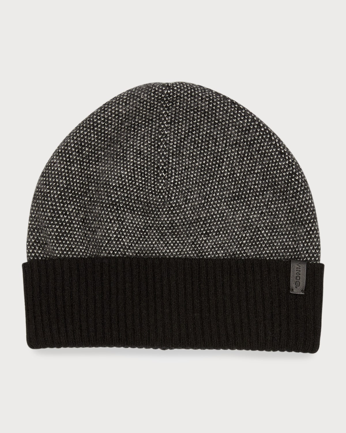 Vince Cashmere Birdseye Double Layer Hat In Black