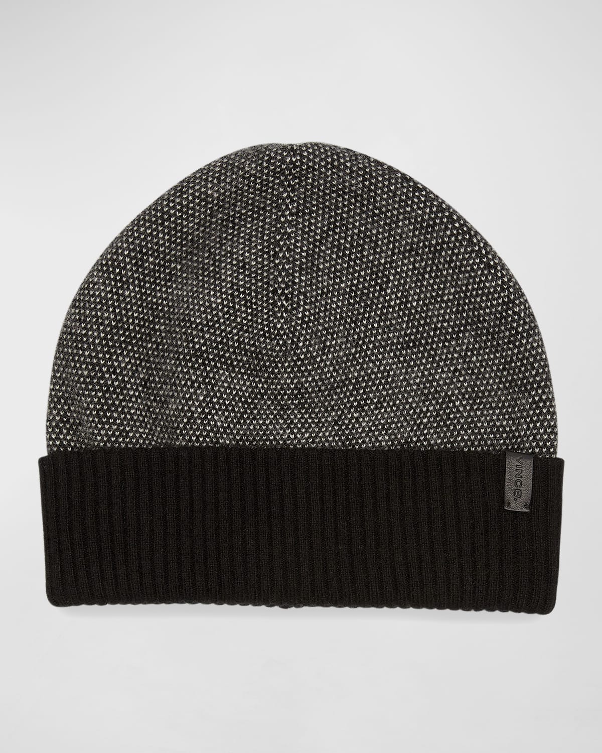 Vince Cashmere Birdseye Double Layer Hat In Black