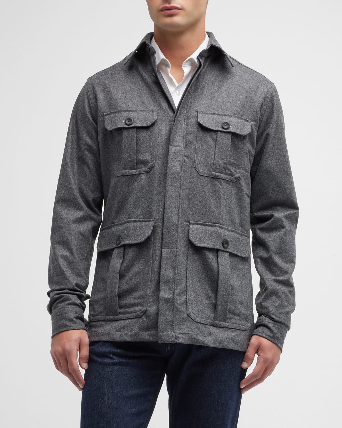 ETON MEN'S WOOL-CASHMERE SHIRT JACKET 