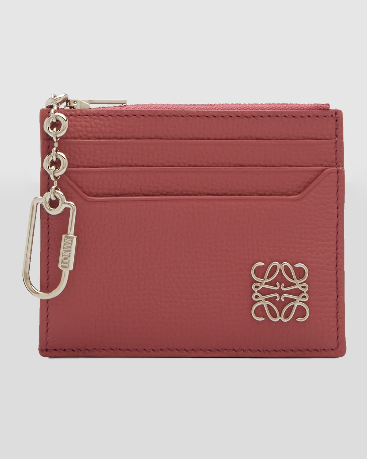 Loewe Ladies Gate Mini Wallet In Tan/Medium Pink