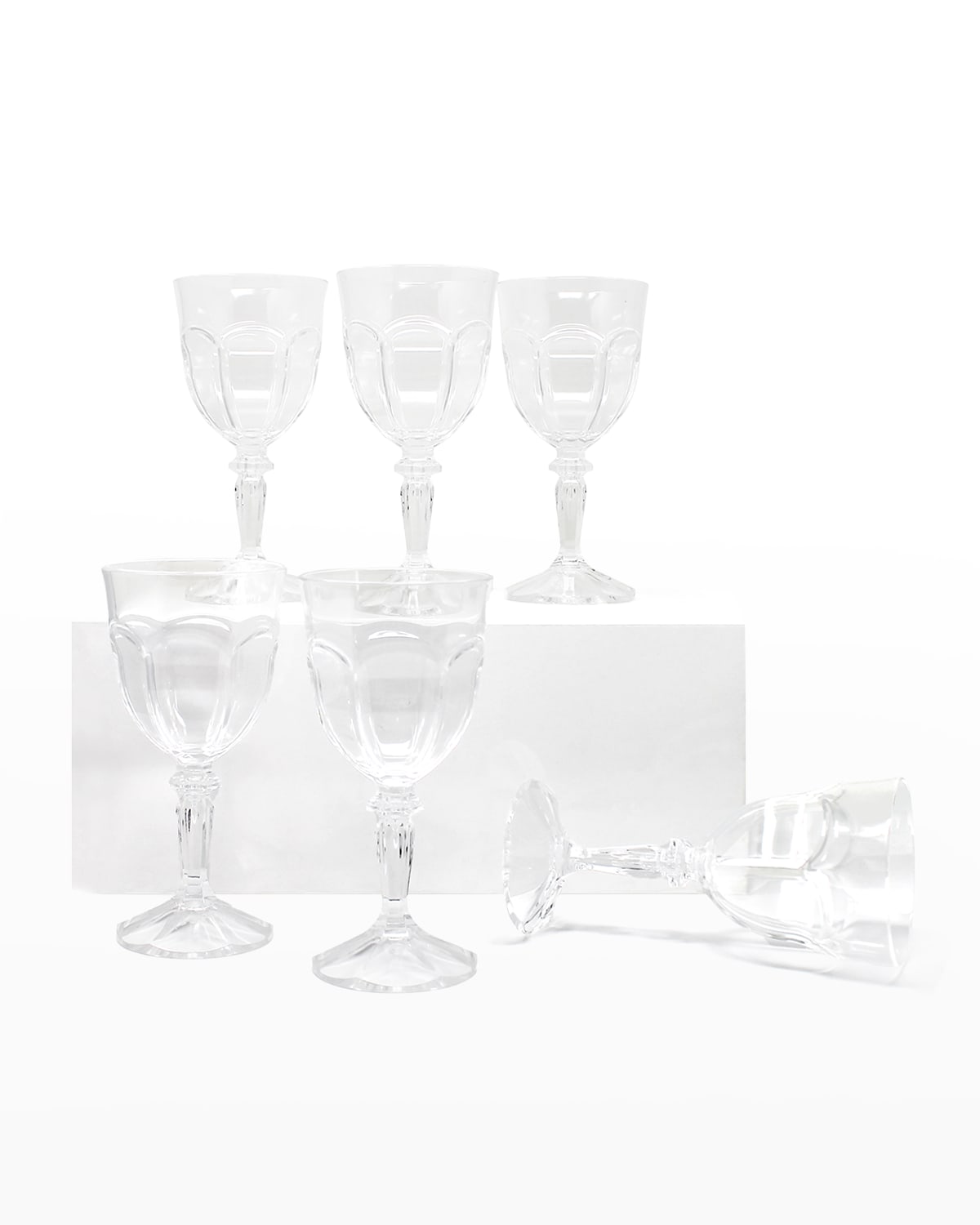 Shop Le Cadeaux Versailles 9 Oz. Wine Glasses, Set Of 6 In Clear