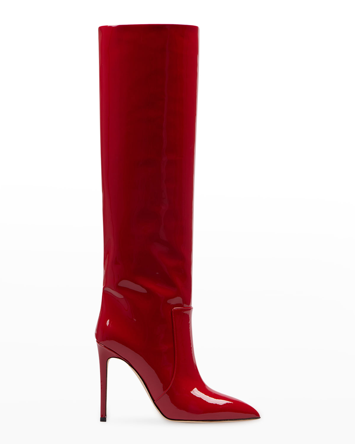 Paris Texas Patent Stiletto Knee Boots In Lipstick