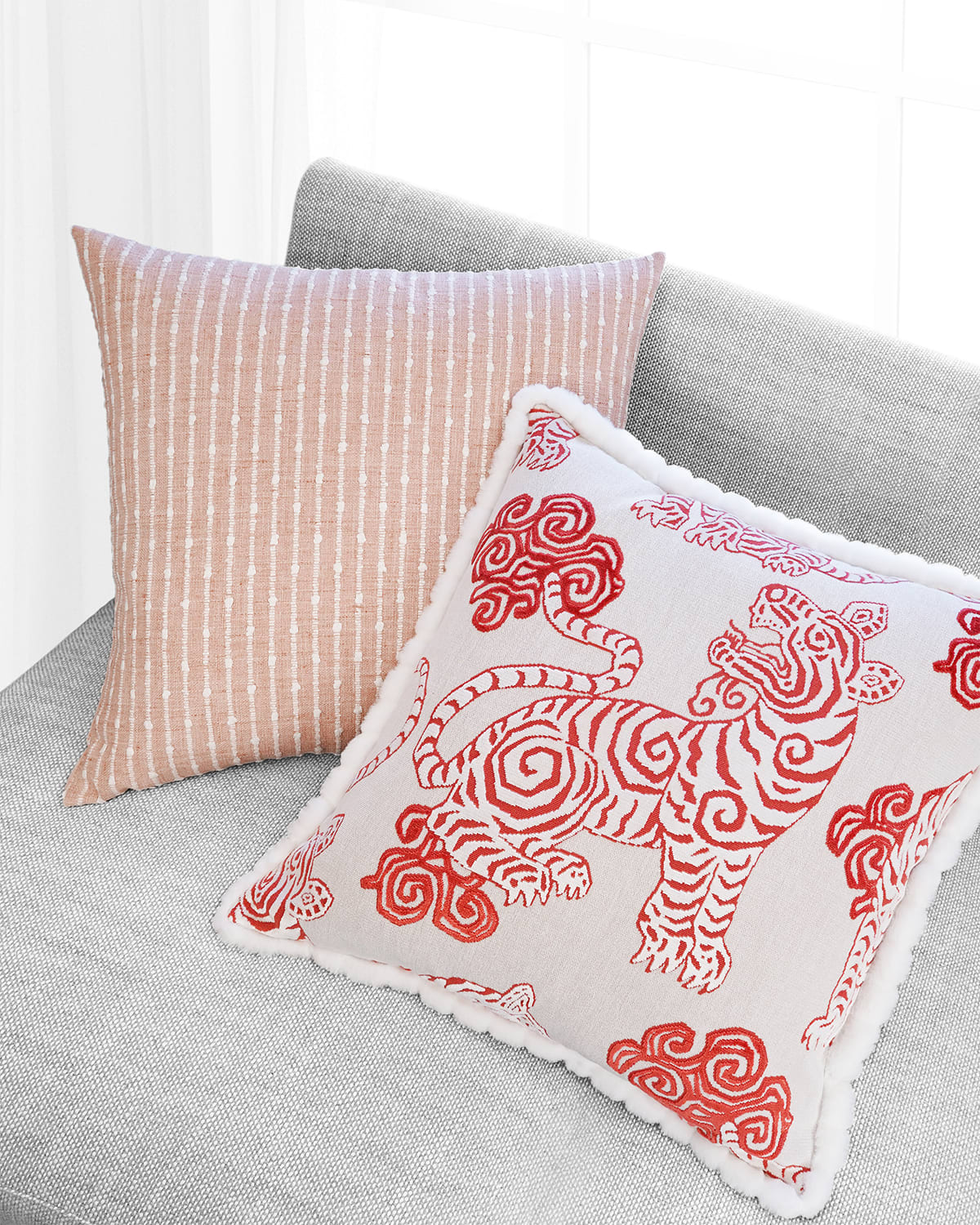 Shop D.v. Kap Home Akbar Pillow, 24" X 24" In Coral