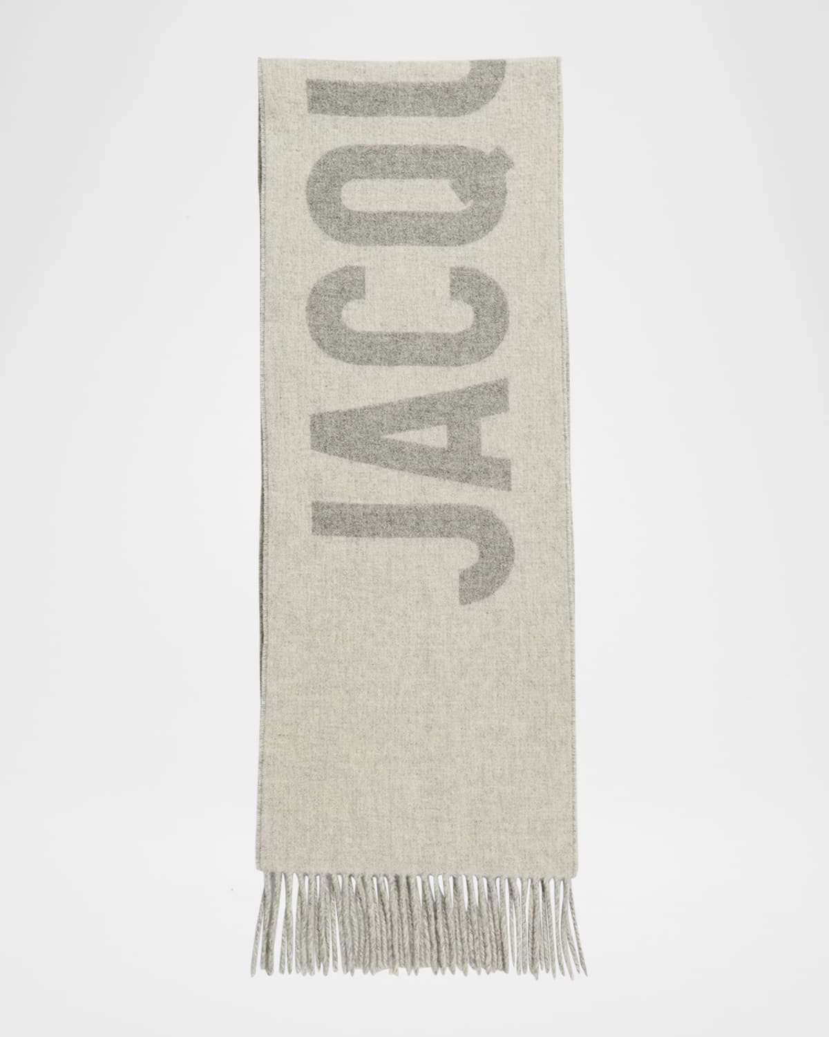 Jacquemus L Echarpe Two-tone Scarf In Grey