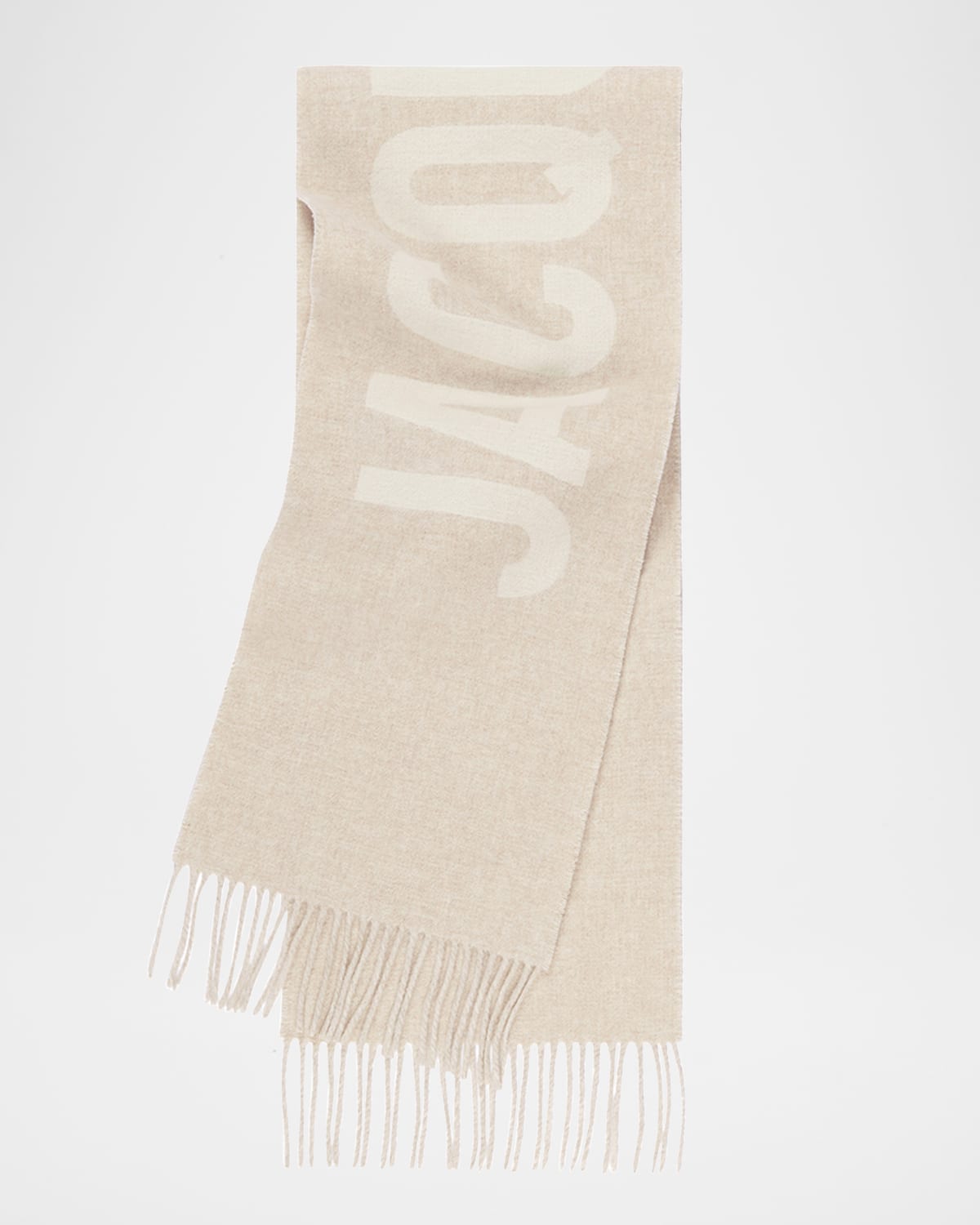 Echarpe Logo Virgin Wool Scarf in Brown - Jacquemus