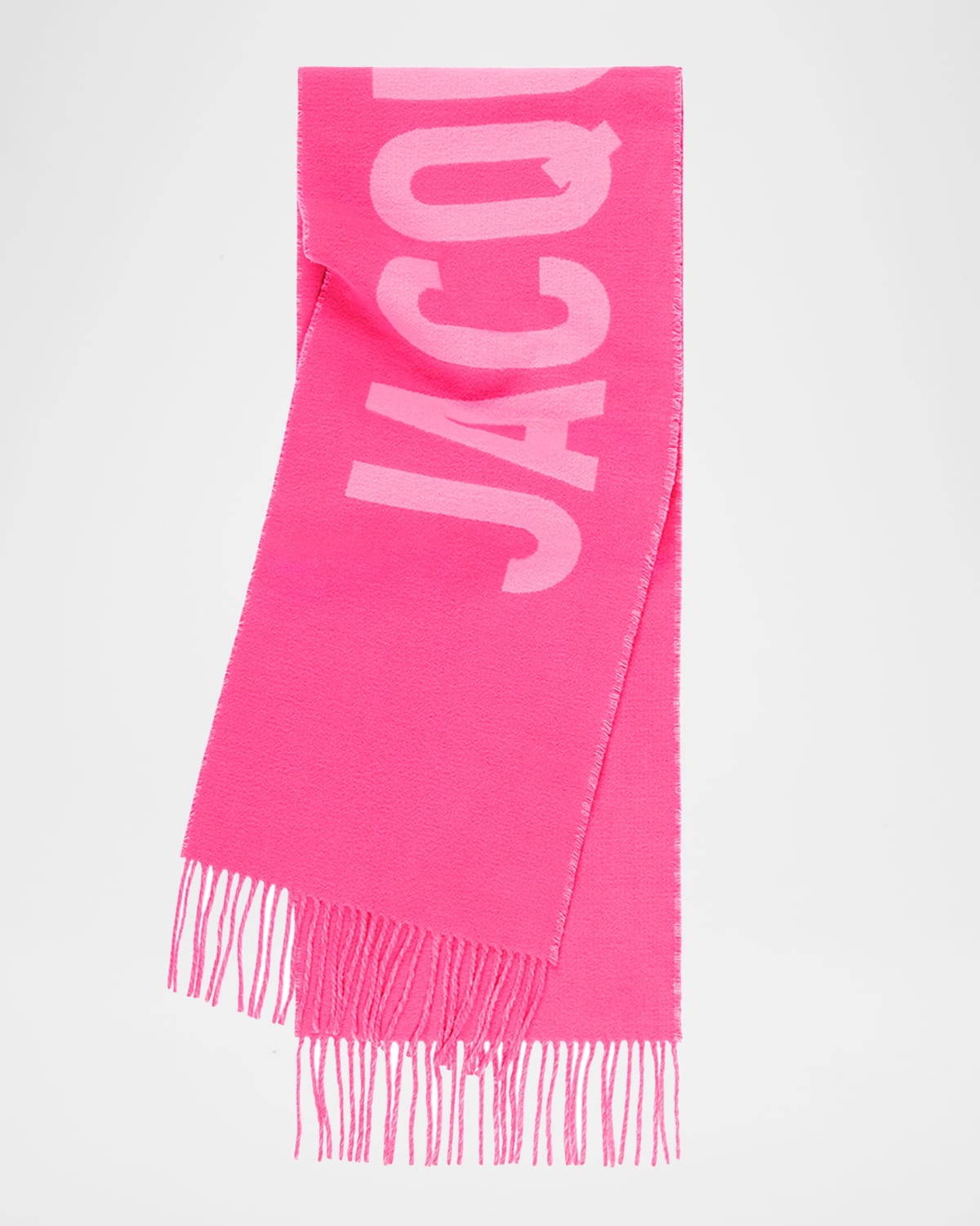 Jacquemus L'écharpe Jacqu-print 37x190cm Scarf In Multi Pink