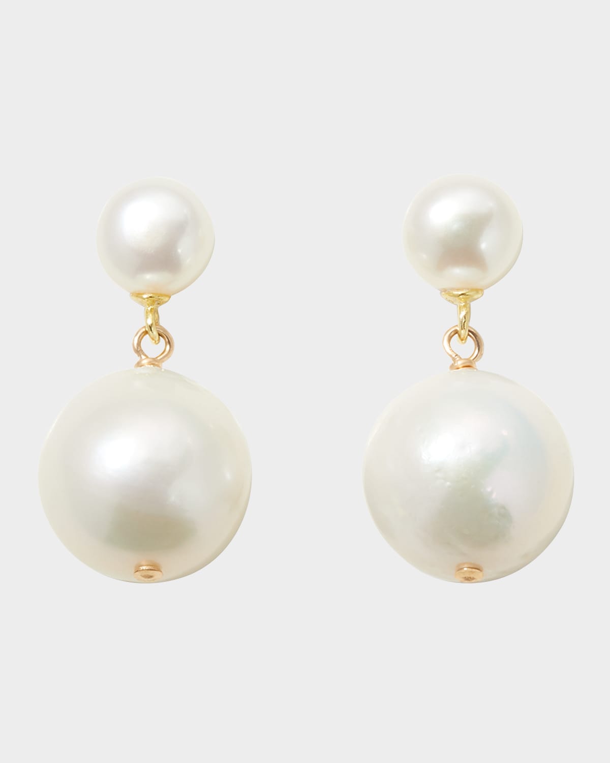 Double Pearl Drop Earrings