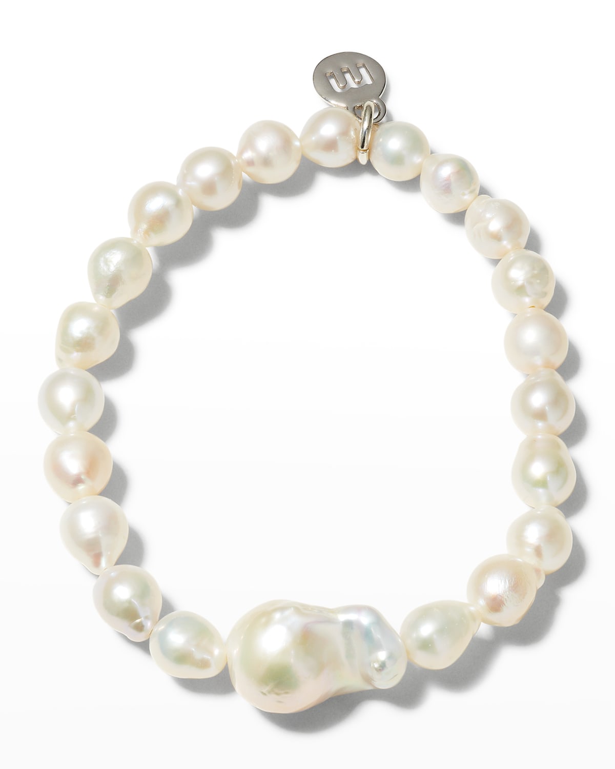 Margo Morrison Mixed Size Baroque Pearl Stretch Bracelet