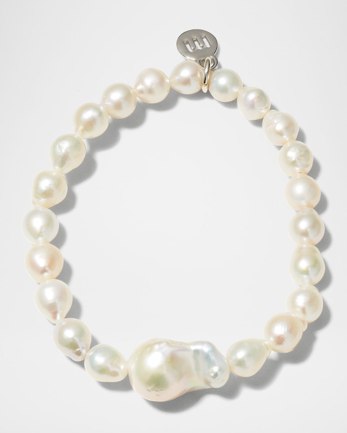 Mixed Size Baroque Pearl Stretch Bracelet