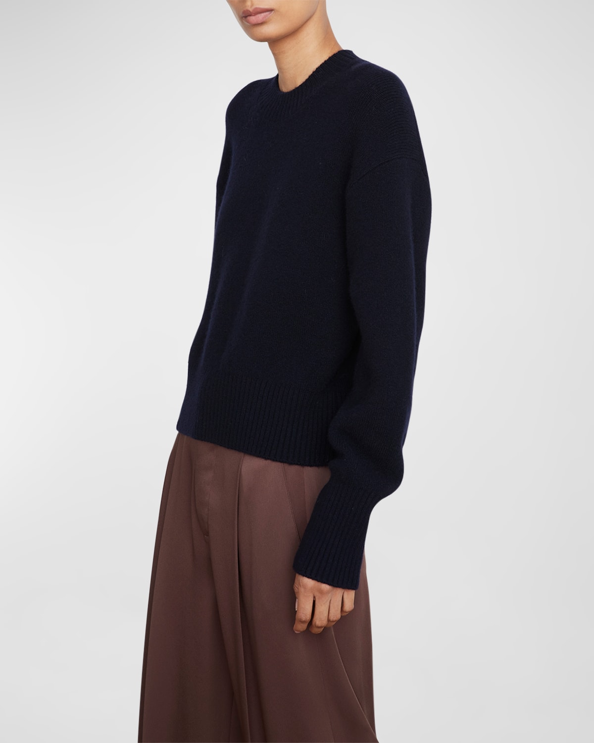 Vince Wide-sleeve Wool-cashmere Sweater In Coastal Blue