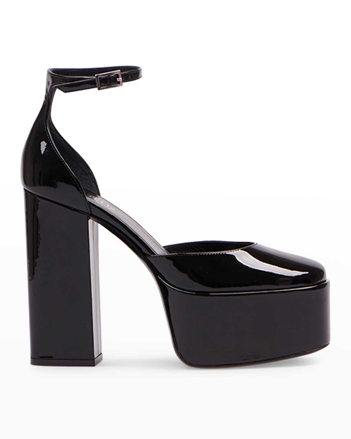 Paris Texas Dalilah Patent Ankle-strap Platform Pumps In Black