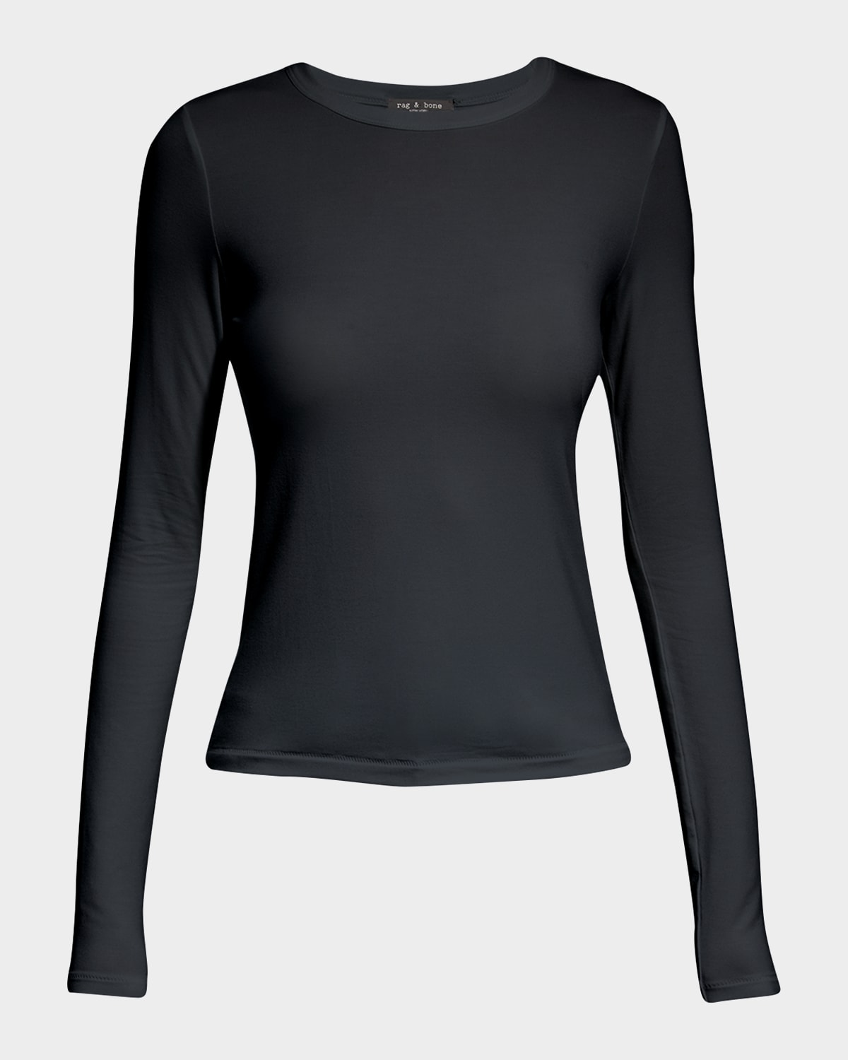 Rag & Bone Luca Slim Long-sleeve Tee In Black