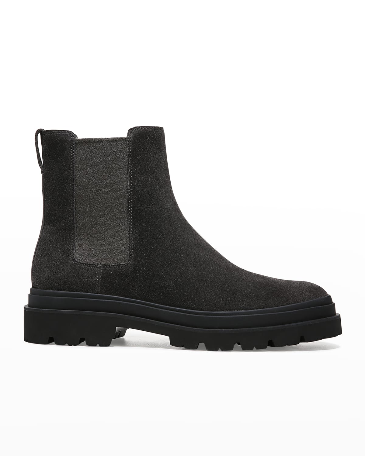 Vince Men s Rivers Pull On Chelsea Boots In Graphite Grey Sue ModeSens