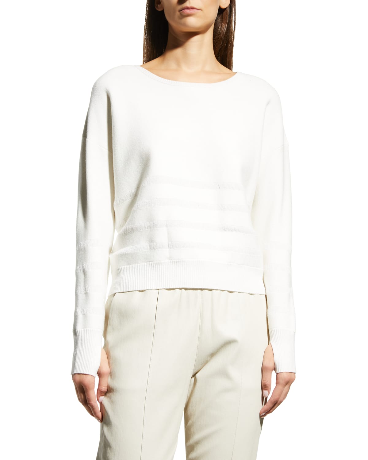 Blanc Noir Liminal Striped Thumbhole Sweater