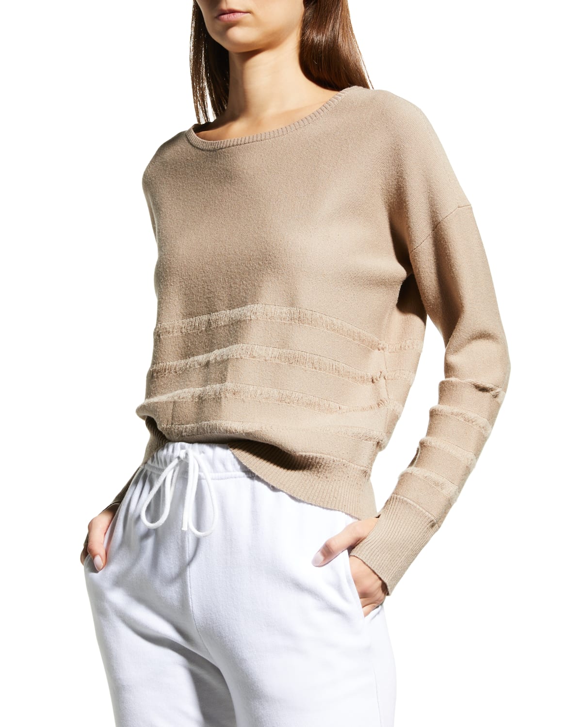 Blanc Noir Liminal Striped Thumbhole Sweater