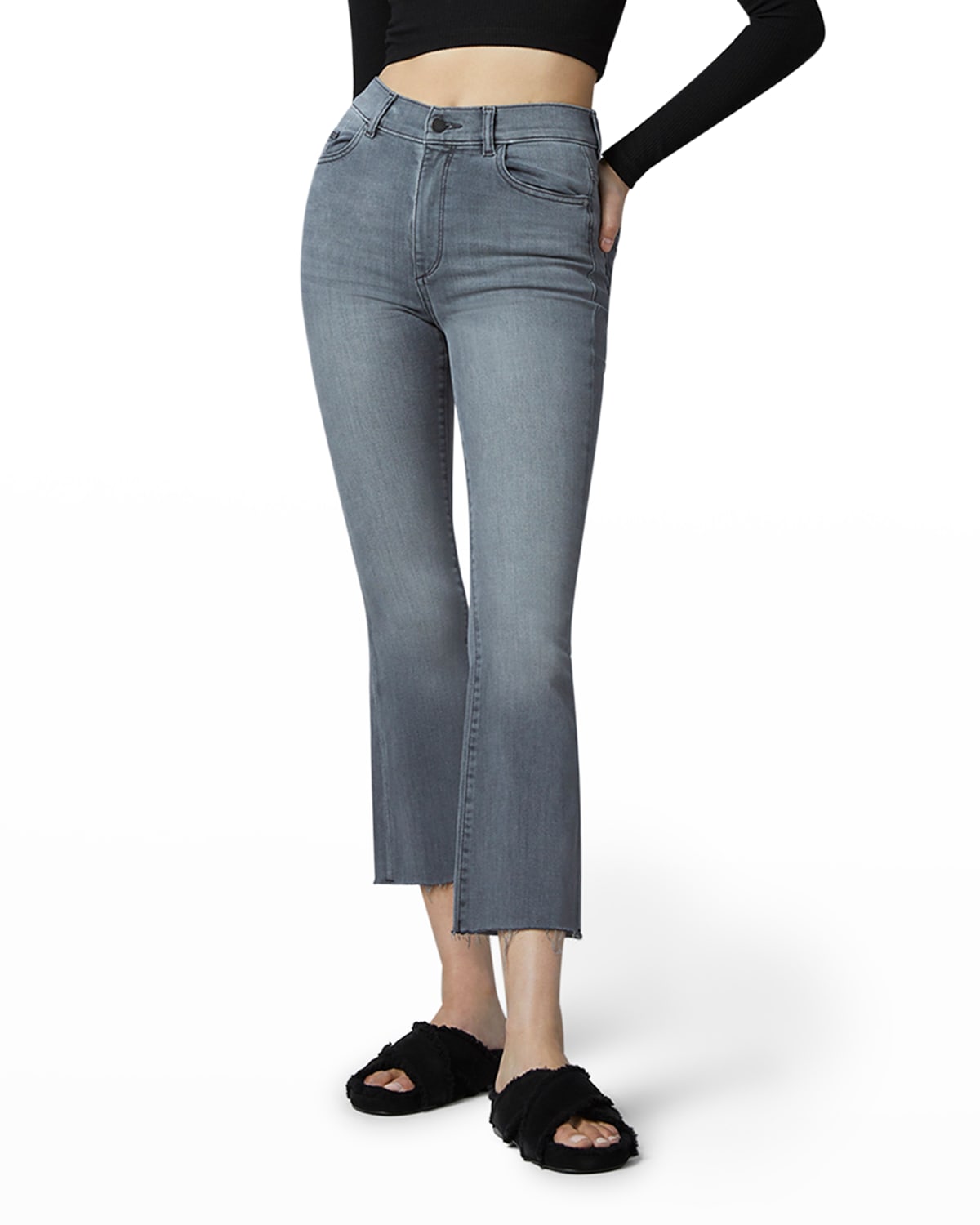 DL Premium Denim Bridget Bootcut High-Rise Instasculpt Crop Jeans