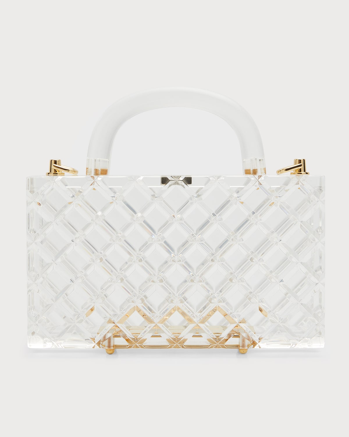 L'Afshar Tilda Leon Diamond Textured Top-Handle Bag