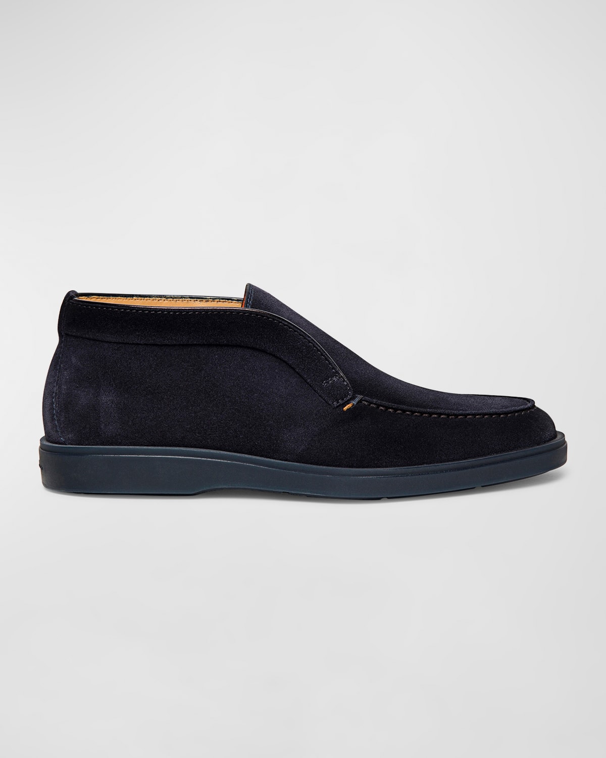 SANTONI MEN'S DETROIT SLIP-ON SUEDE CHUKKA BOOTS