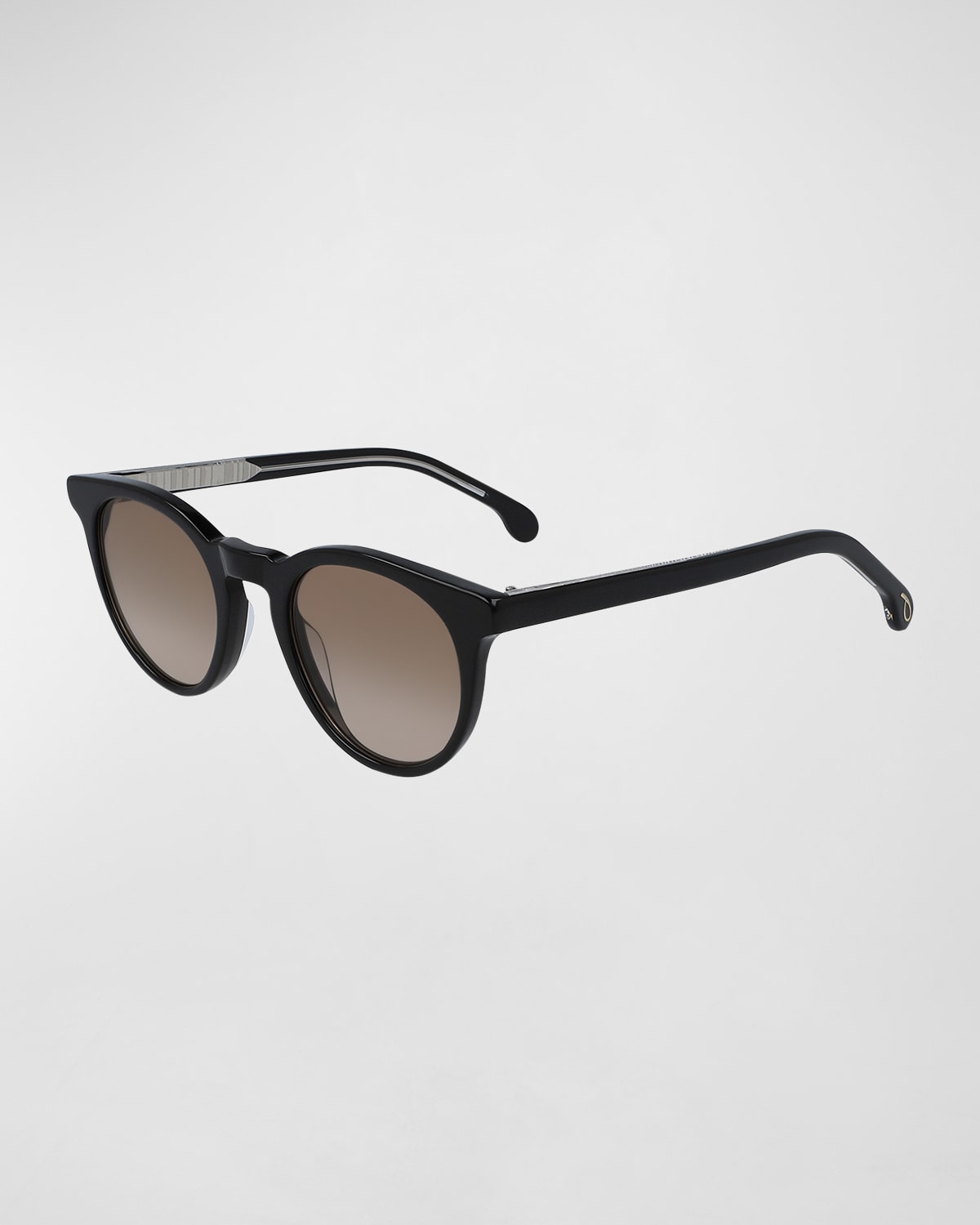 Shop Paul Smith Men's Archer Round Sunglasses In Black Ink/crystal