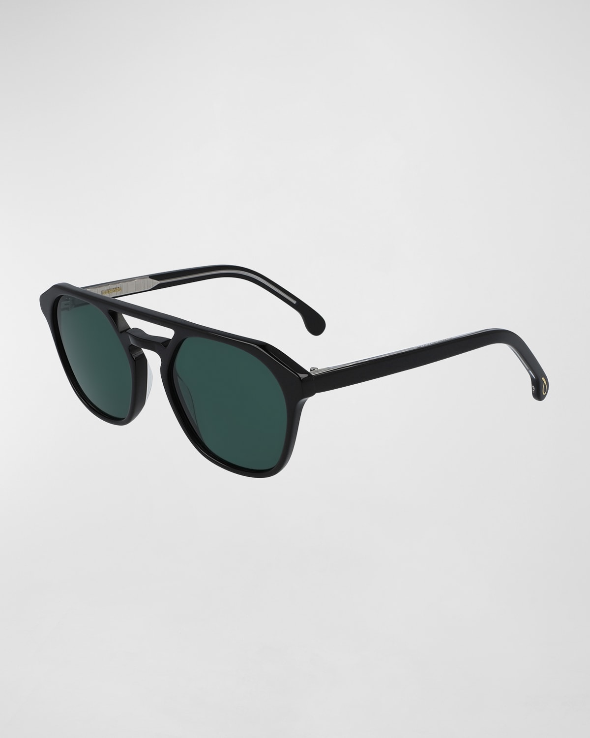 Shop Paul Smith Men's Barford Double-bridge Navigator Sunglasses In Black Ink