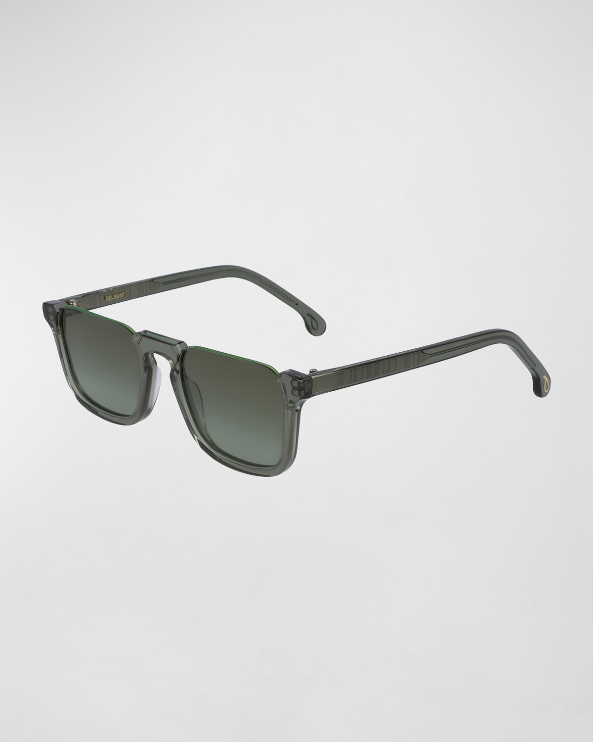 Paul Smith Men's Belmont Rectangle Sunglasses In Khaki Crystal