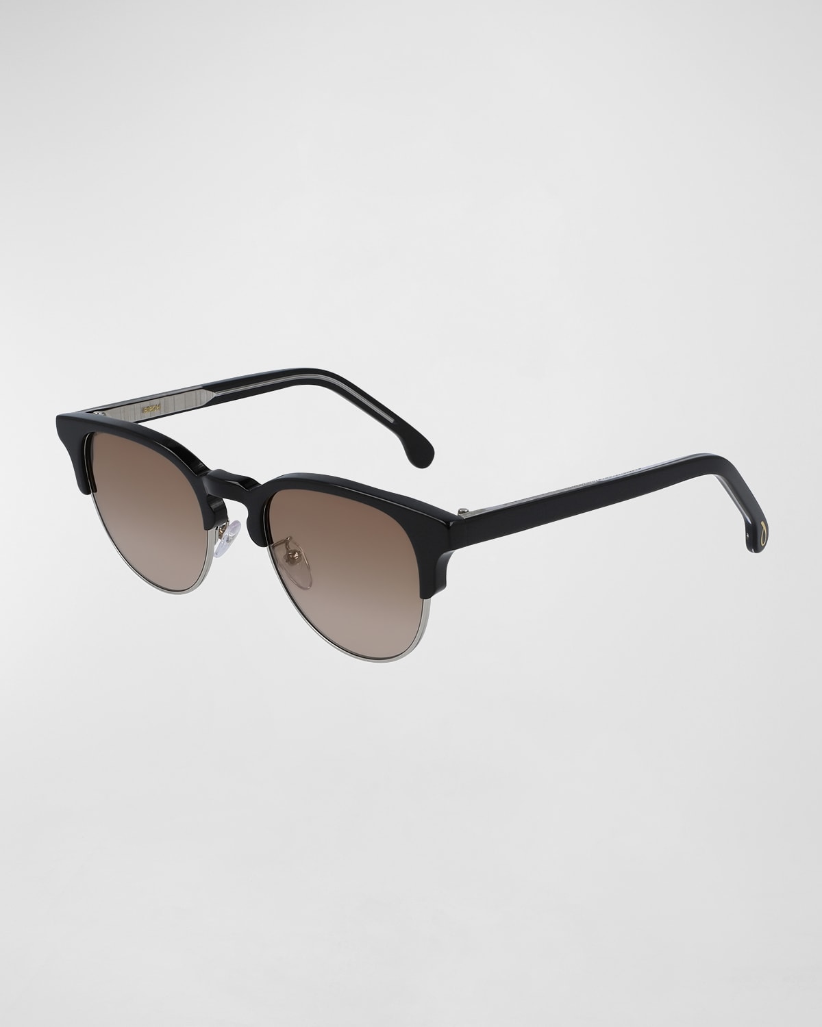 Shop Paul Smith Men's Birch Round Sunglasses In Black Ink