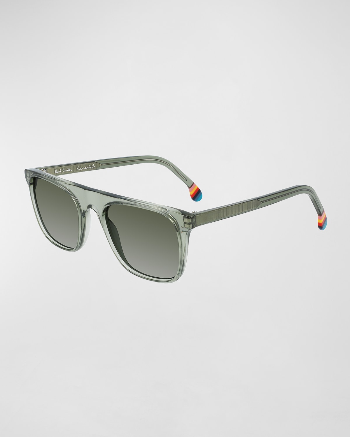 Paul Smith Cavendish 53mm Rectangular Sunglasses In Khaki Crystal
