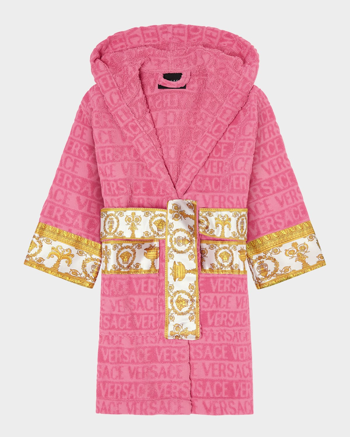 Versace dressing gown pink online