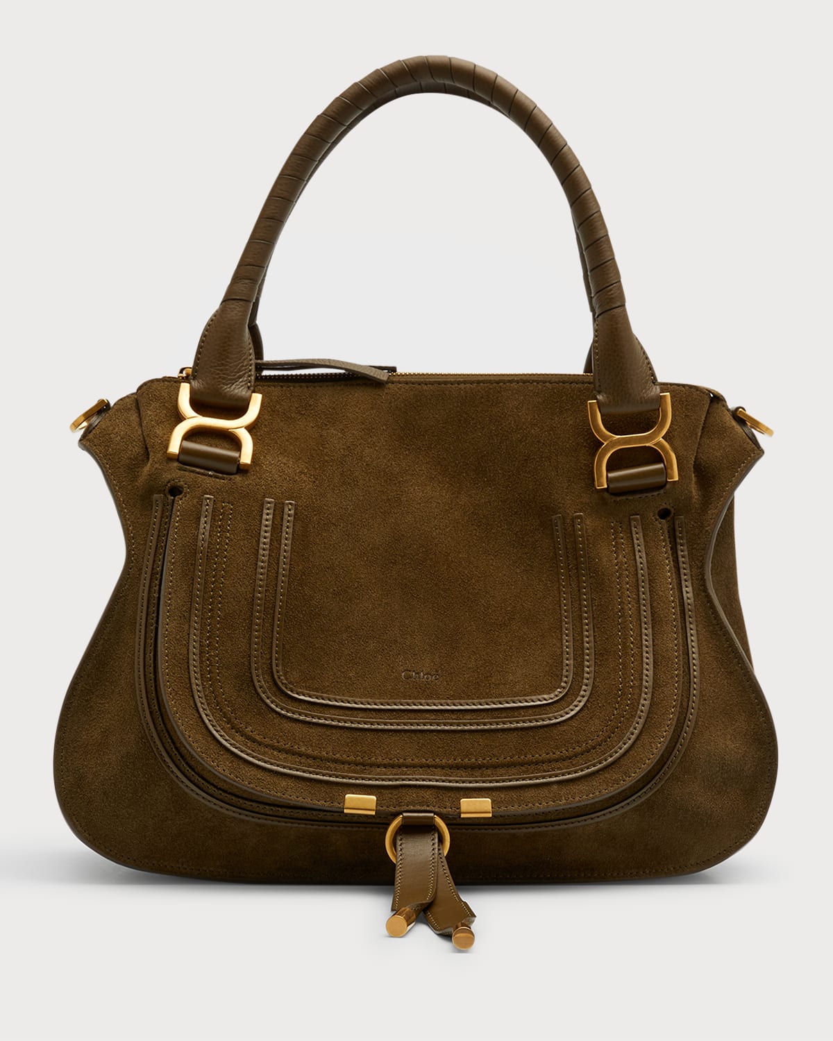 Chloe Marcie Medium Mix Leather Satchel Bag