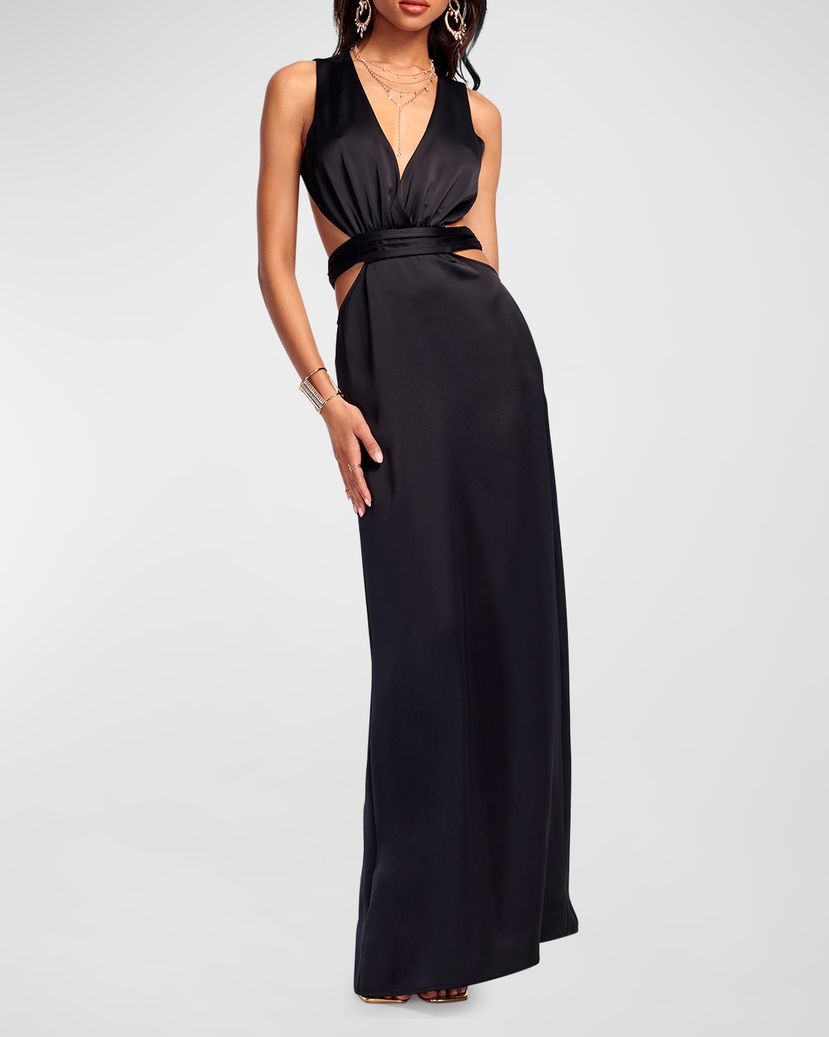 Milan Open-Back Empire Gown