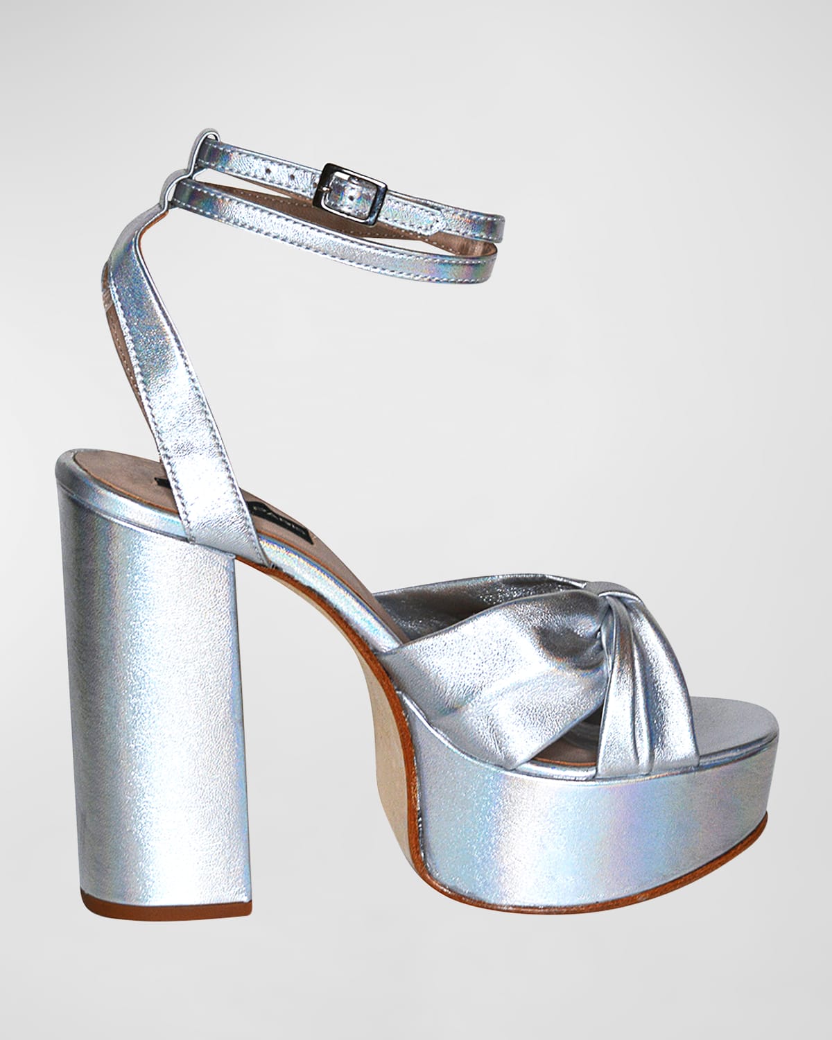 Chelsea Paris Zasa Platform Metallic Ankle-Strap Sandals