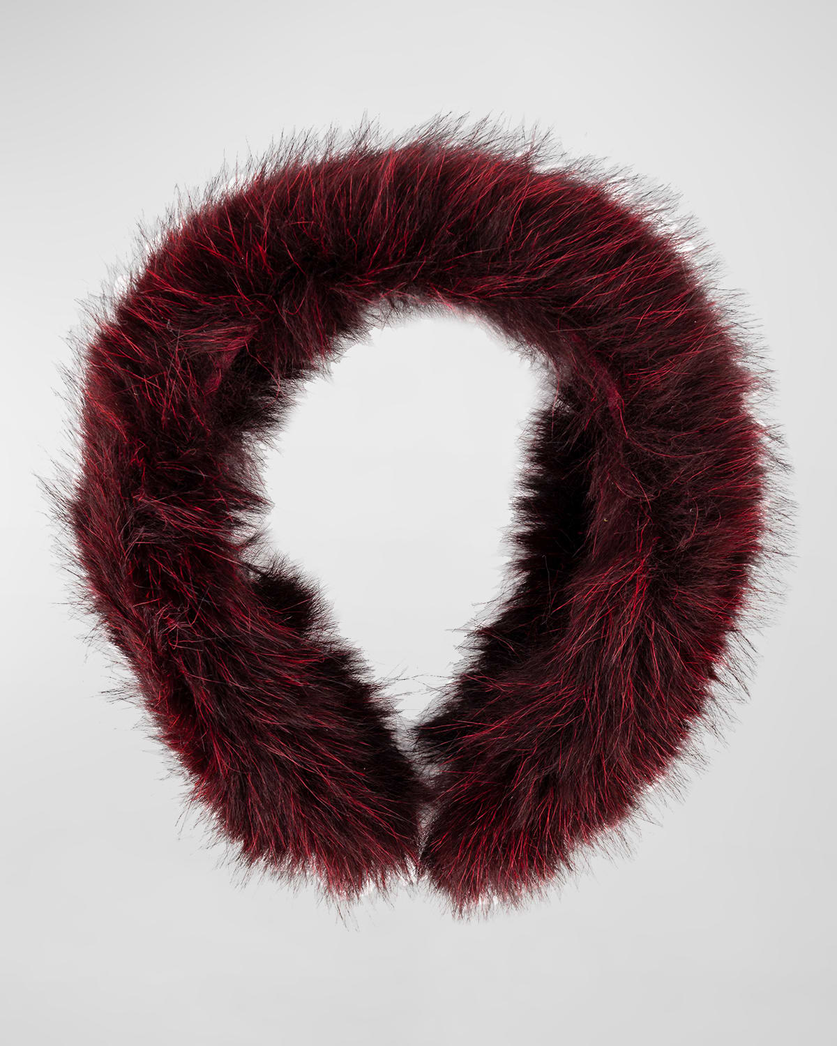 Alexandre De Paris Faux Fur Headband In Burgundy