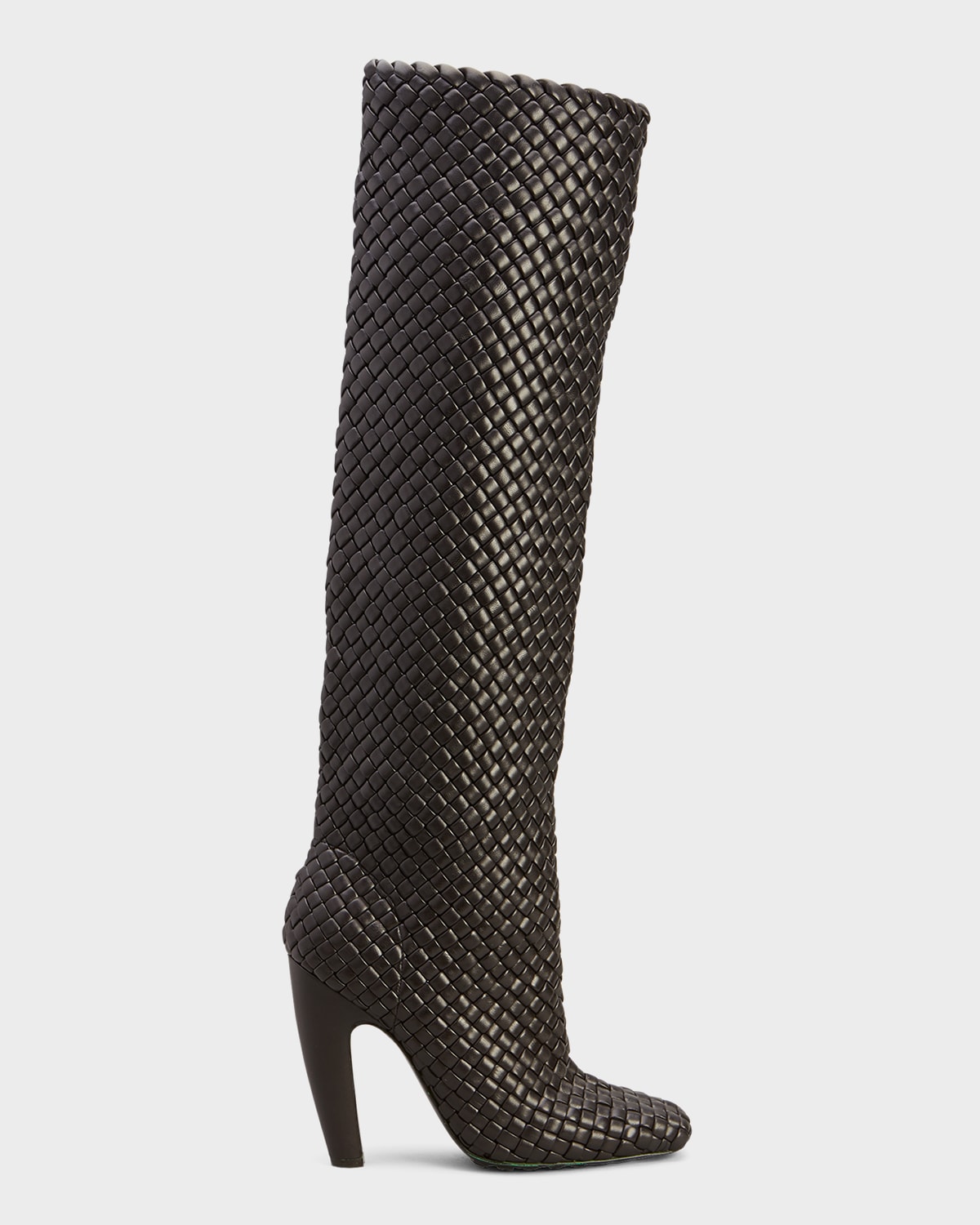 Neiman Marcus Intrecciato Woven Lambskin Knee Boots Cash Back 5 Share to Earn Chirpyest