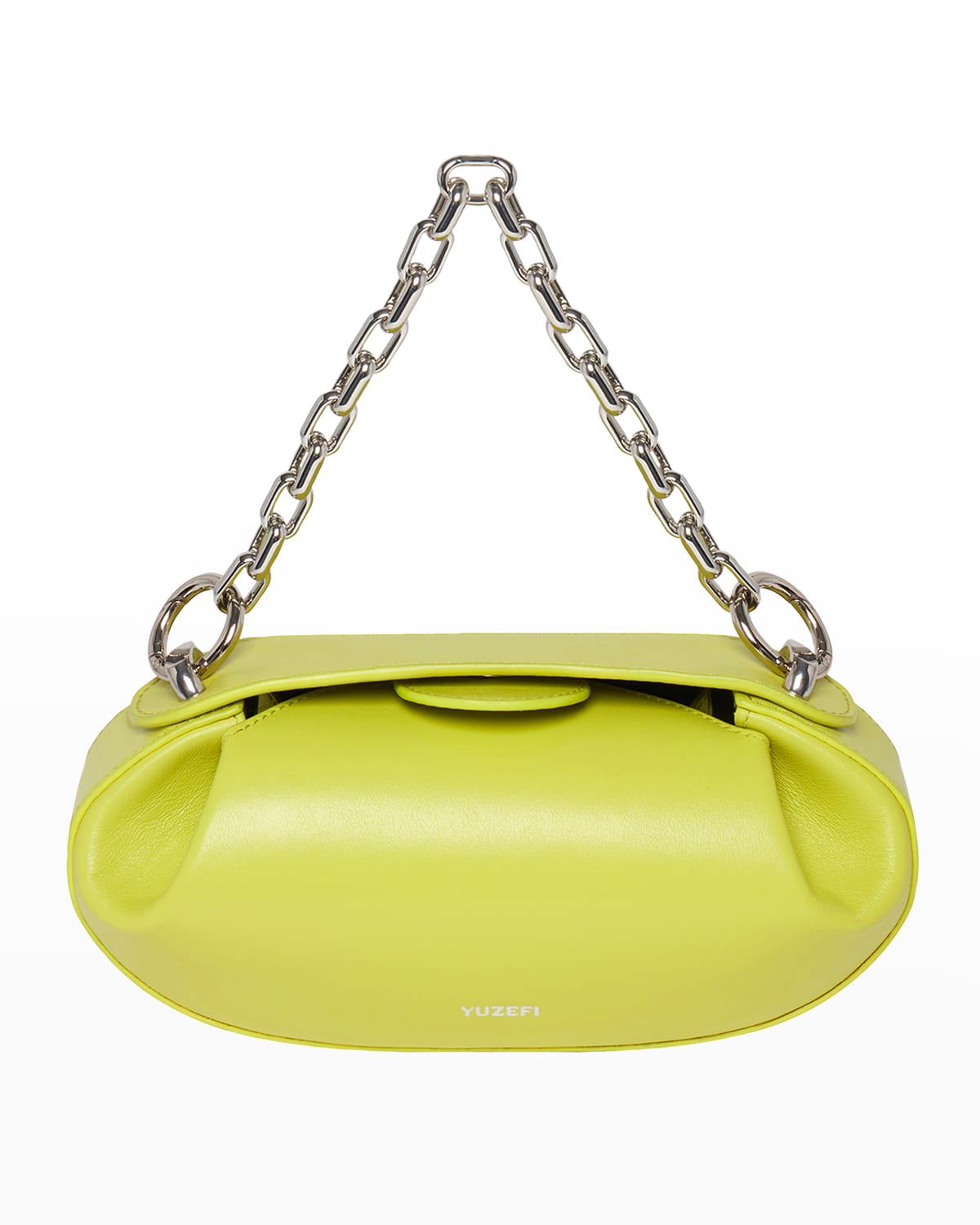 ★YUZEFI★ Dinner Roll Shoulder Bag Anise Green YUZAW22HBDR3 Yuzefi Dinner Roll Leather Shoulder Bag In Anise | ModeSens