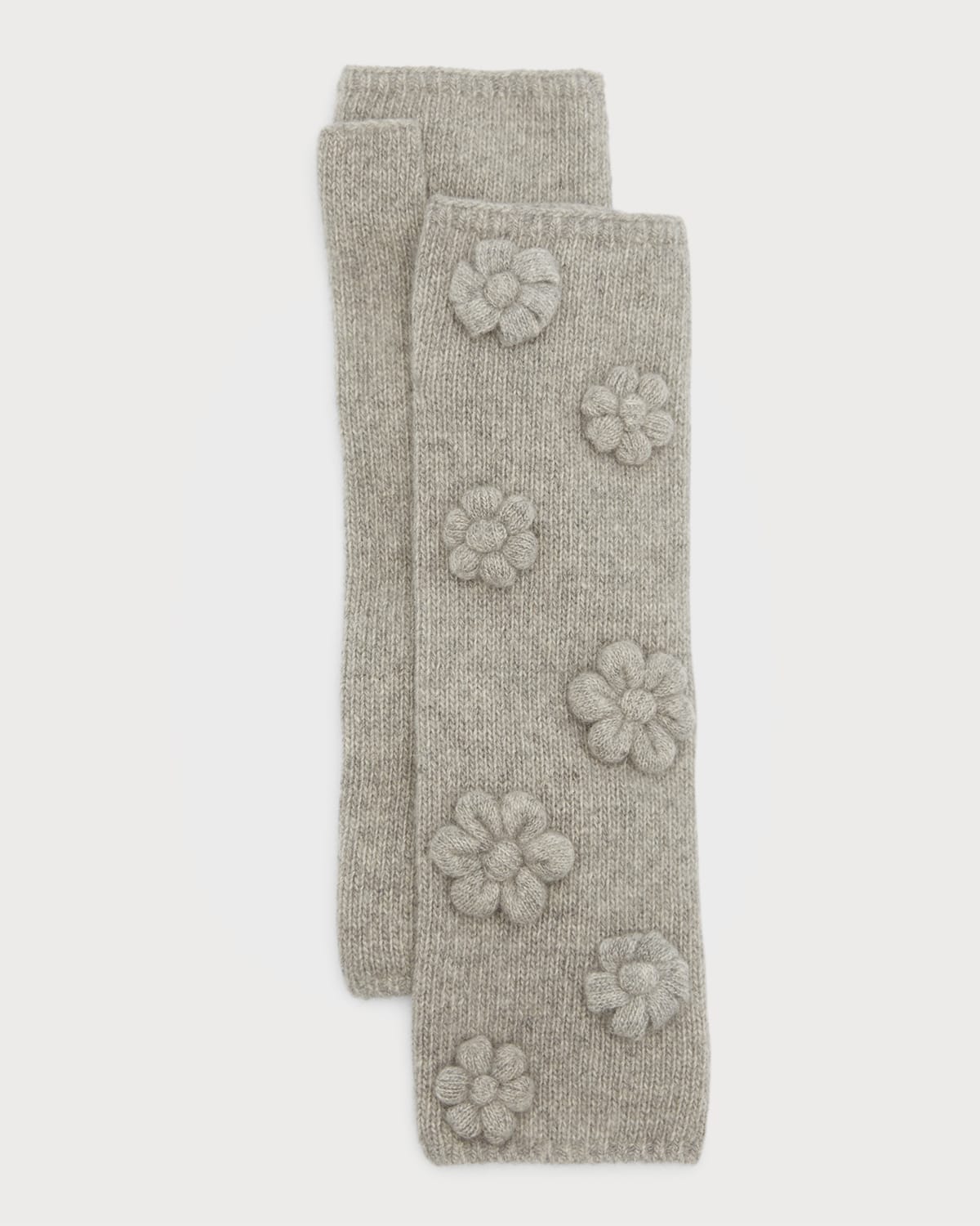 Carolyn Rowan Long Fingerless Knitted Flower Gloves
