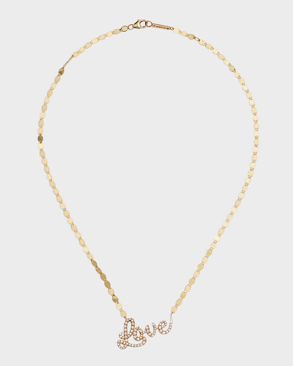 LANA Flawless Cursive "Love" on Chain Necklace