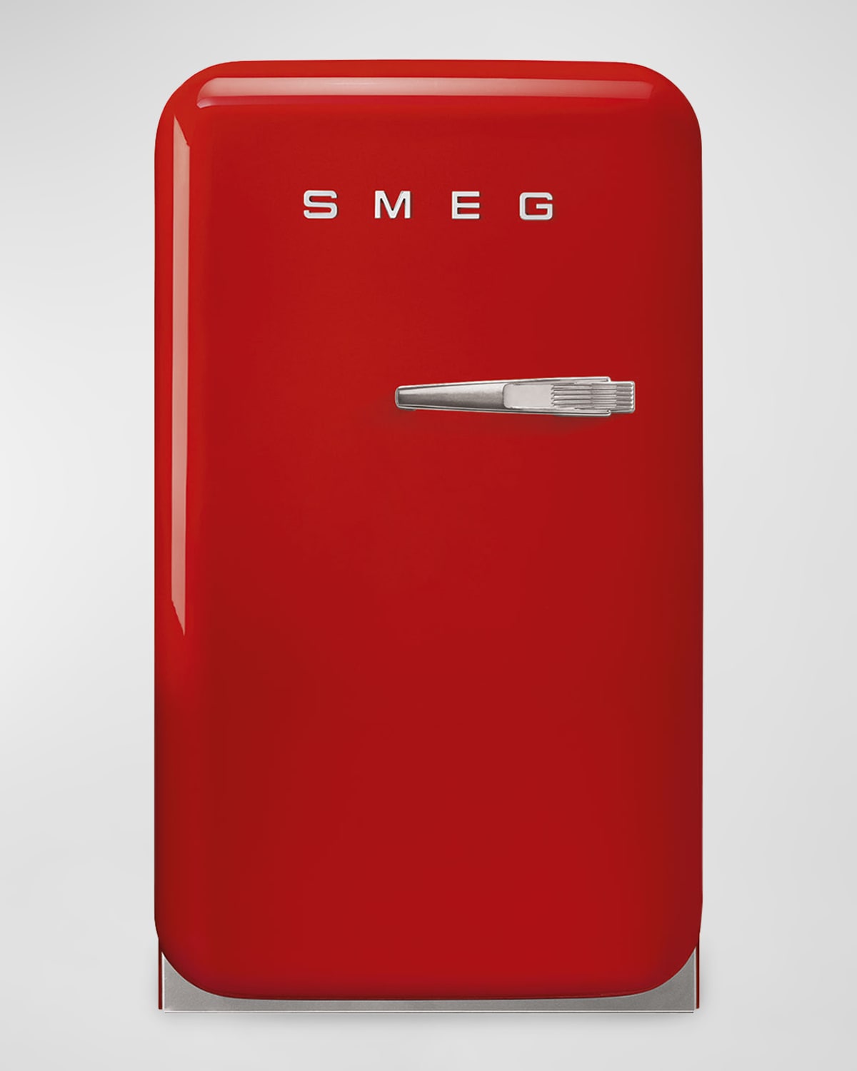 Shop Smeg Fab5 Retro Left-hinge Mini Fridge In Red