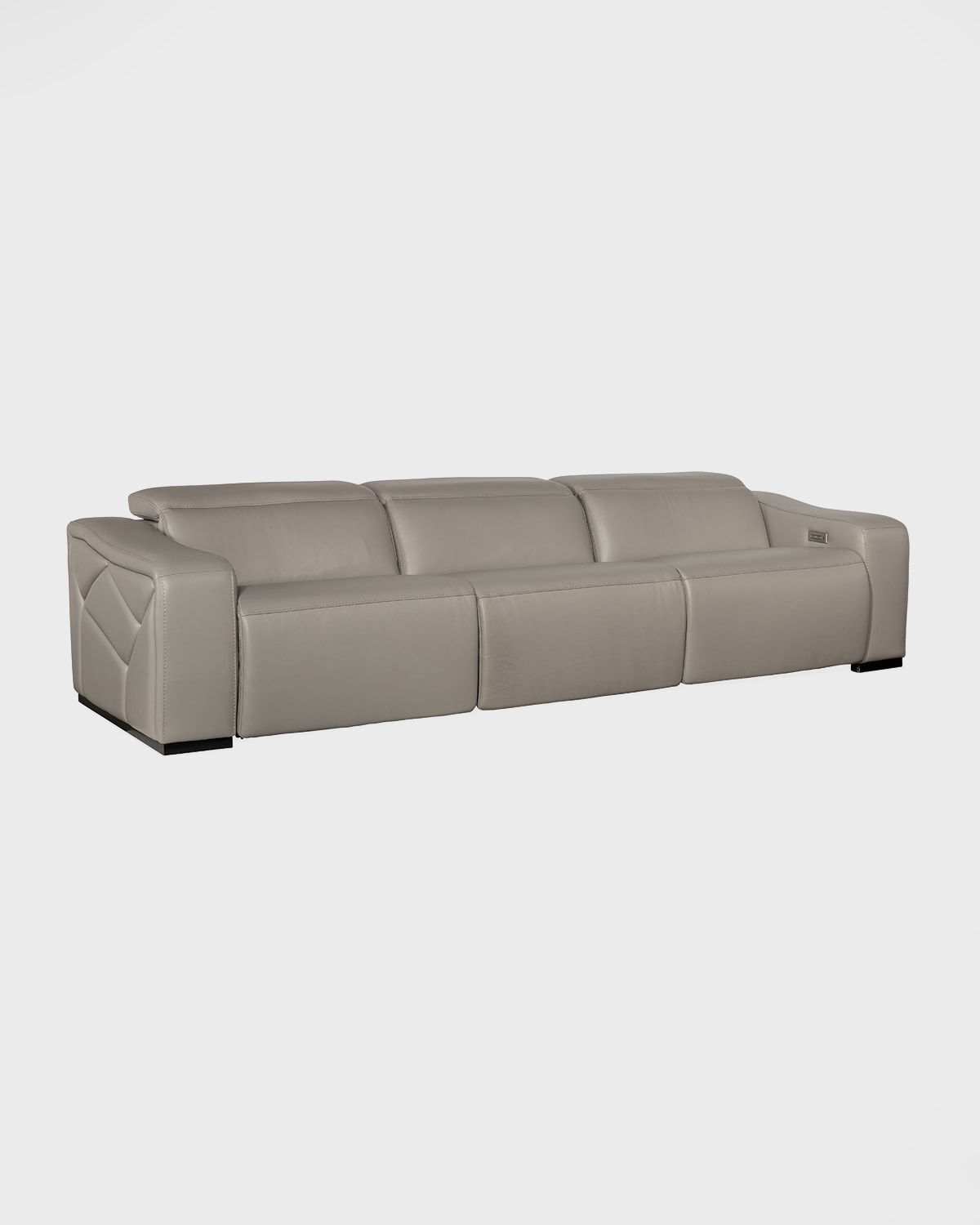 Opal Leather 3-Piece Power Sofa - 124"