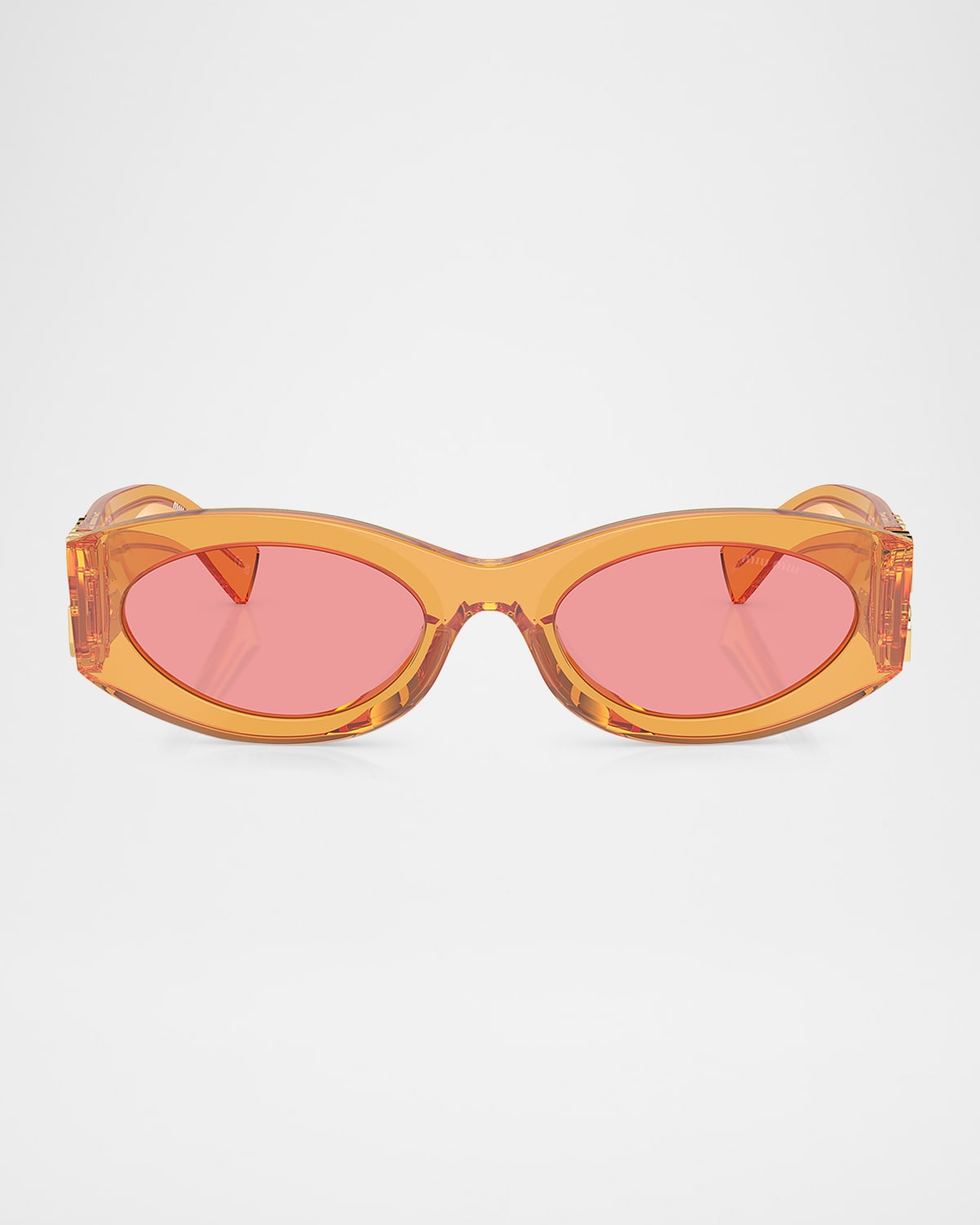 Logo Oval Acetate Sunglasses