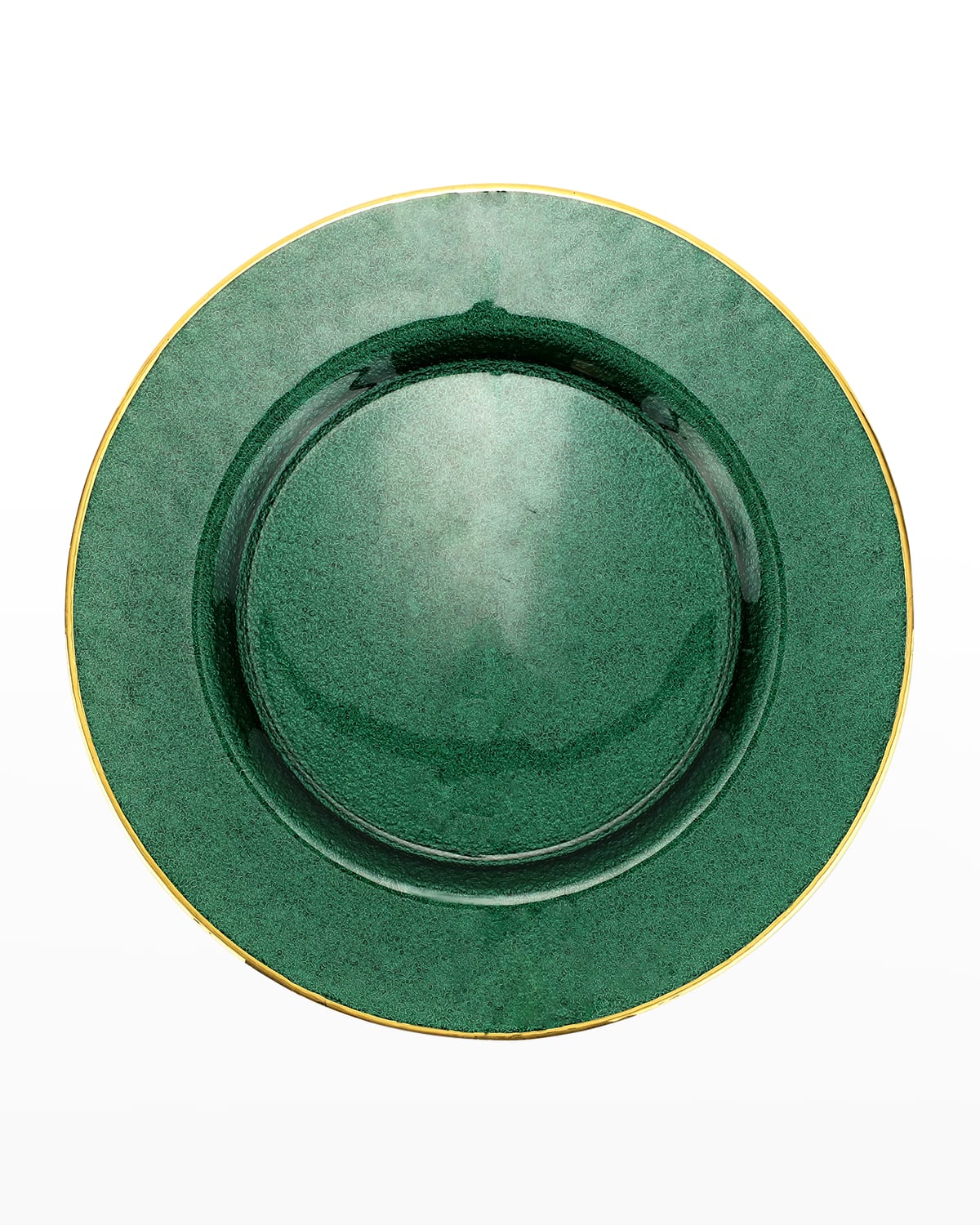 Vietri Metallic Glass Emerald Charger Plate