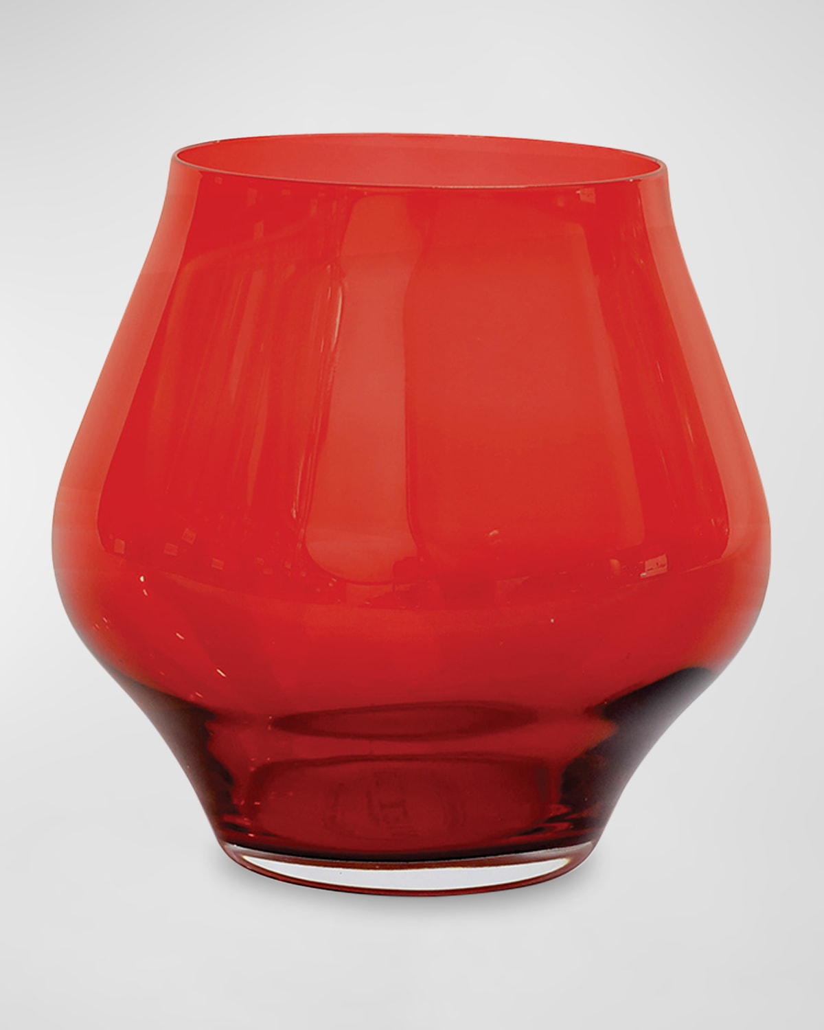 VIETRI CONTESSA RED STEMLESS WINE GLASS