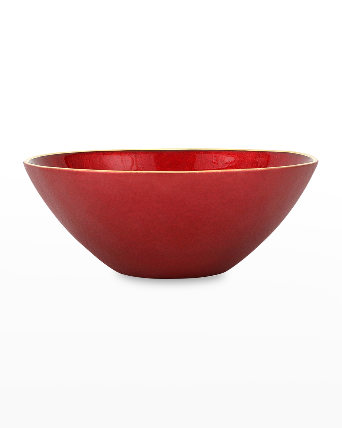 Vietri Metallic Glass Ruby Small Bowl In Red
