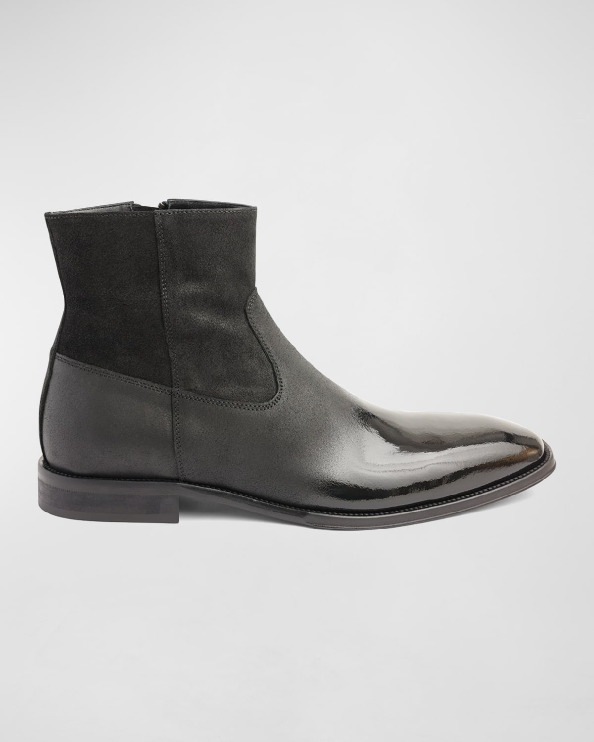Men's Armando Ombré-Toe Leather Zip Booties