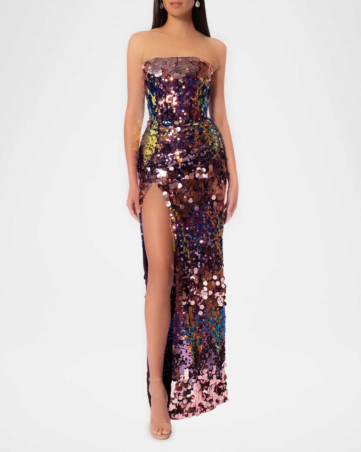 Lola Strapless Sequin Column Gown