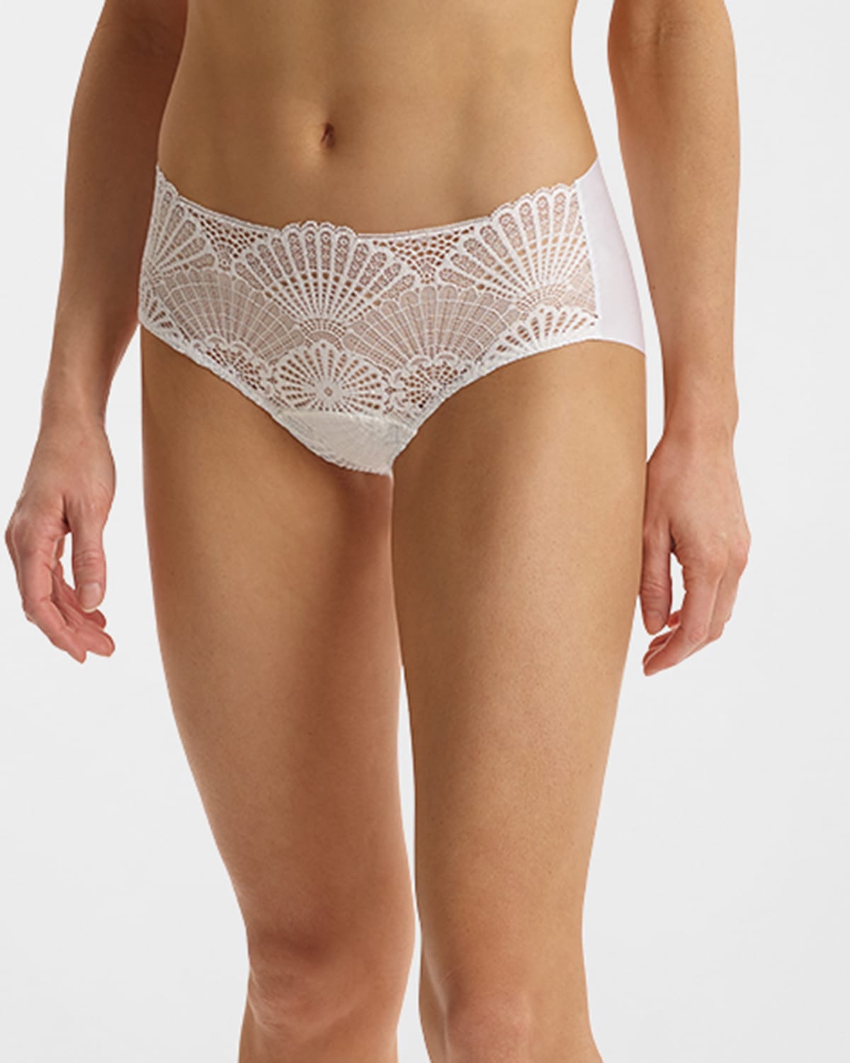 Commando Butter And Lace Hipster Briefs In White