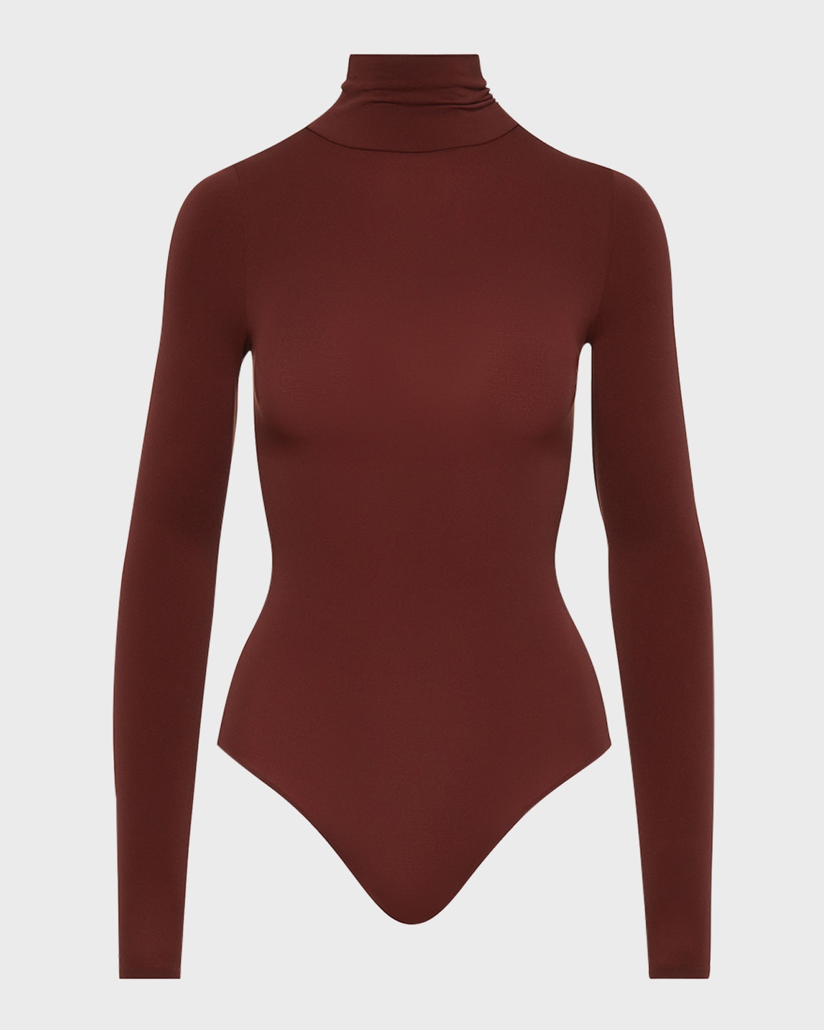Commando Ballet Turtleneck Bodysuit With Thumb Holes In Copper